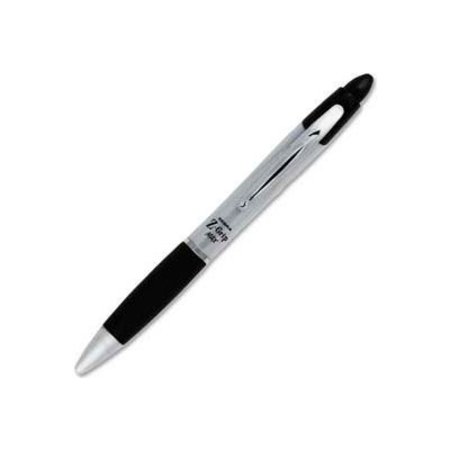 ZEBRA PEN Zebra Z-Grip Max Retractable Pen, 1.0mm, Silver Barrel, Black Ink, Dozen 22410